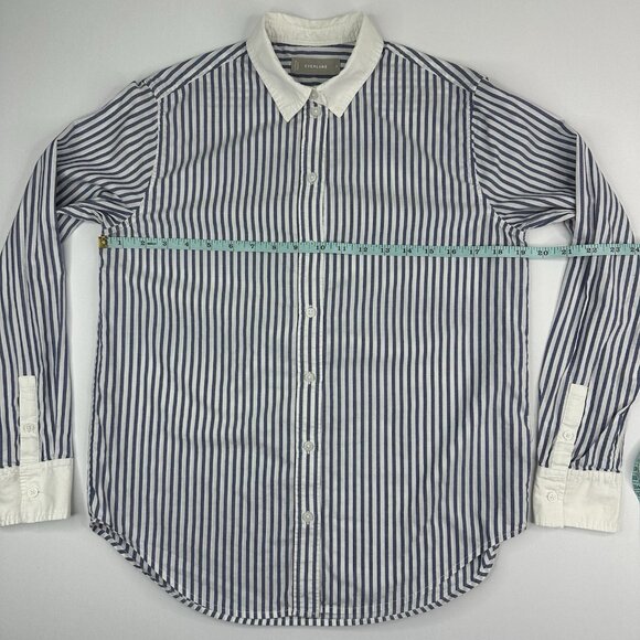 Everlane Women’s Mariner Blue Must-Have Cotton Silky Button Front Shirt 0/C39‎ - Picture 11 of 13